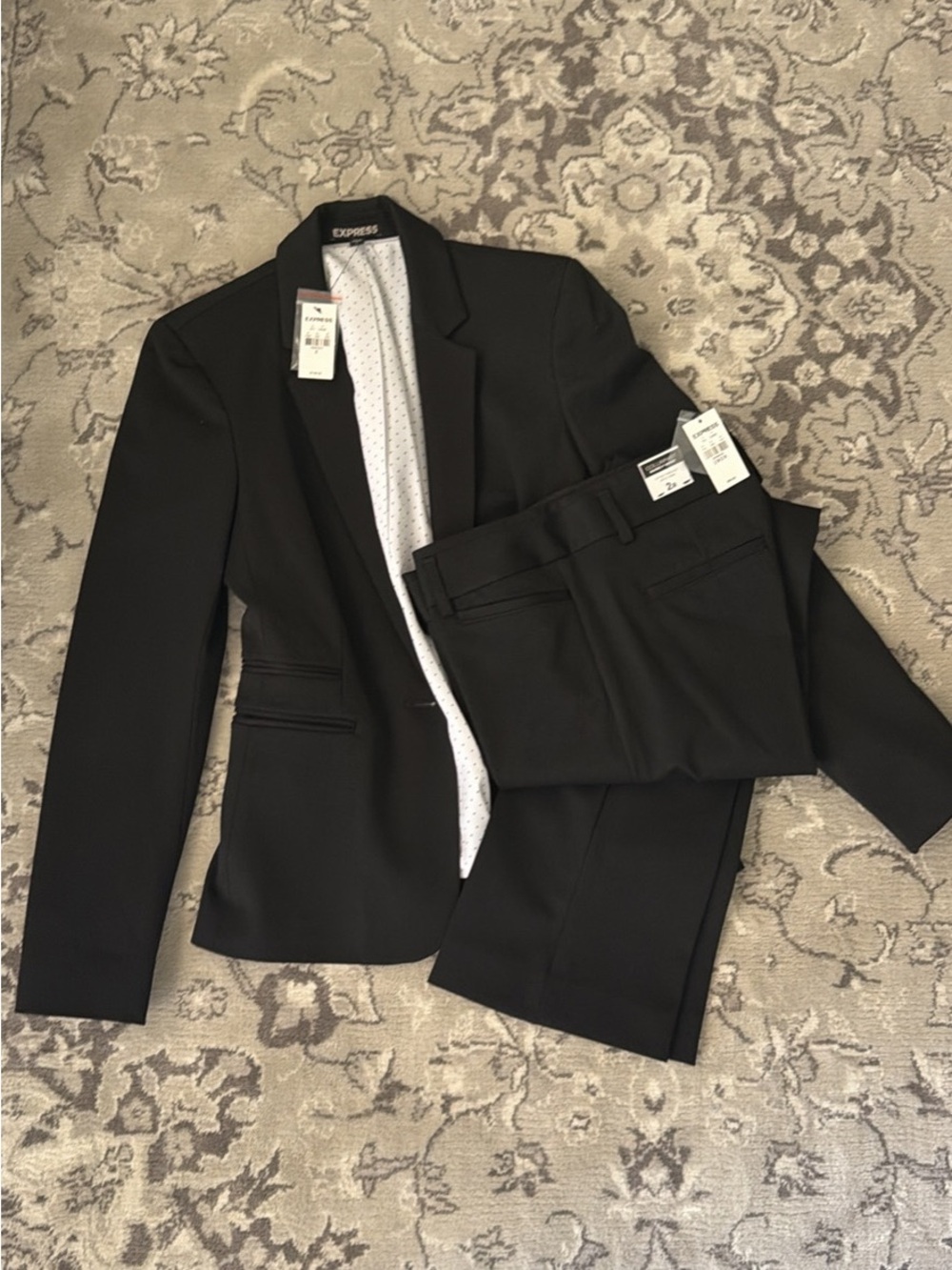 Express Black Women's Suit Jacket and Matching Pants